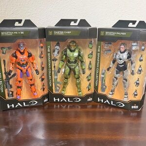 Halo Spartan Collection Figures - Orange, Green, Gray